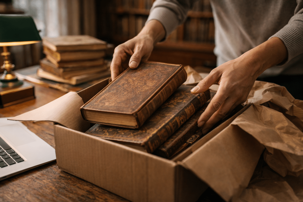 Que faire avec des livres anciens : emballage soigné avant expédition ou valorisation